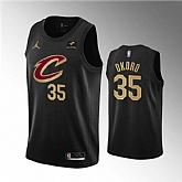 Men's Cleveland Cavaliers #35 Isaac Okoro Black Statement Edition Stitched Basketball Jersey Dzhi